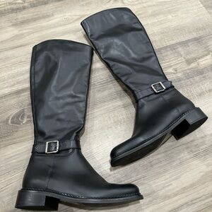 La Canadienne Women’s “Stevie” Black Leather Tall Boots – Size 7